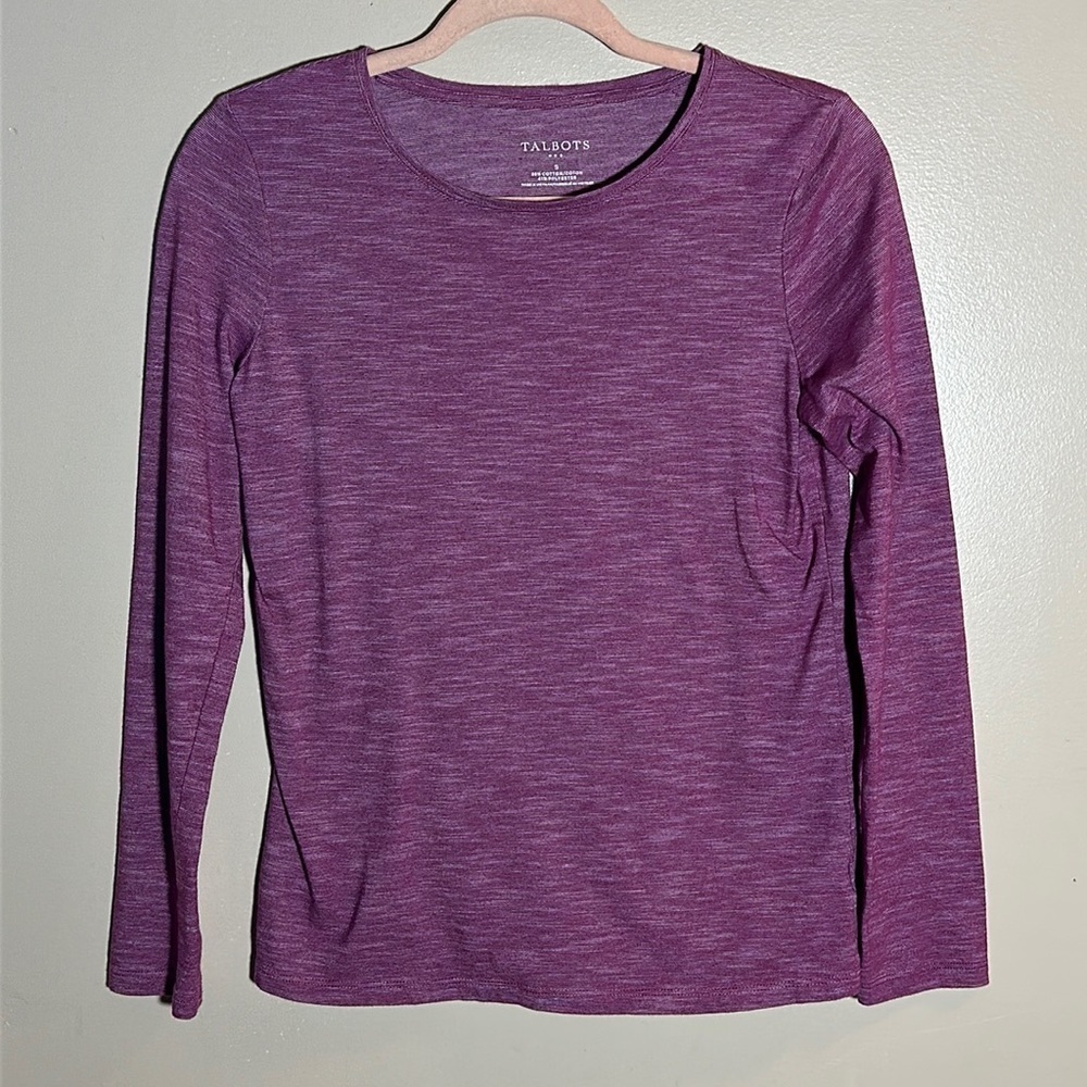 Talbots Pink Marled Long Sleeved Top‎ | Small